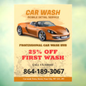 洗車サービス用窓ステッカー ウィンドウサイン (シート3)