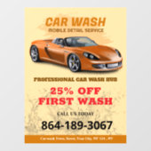 洗車サービス用窓ステッカー ウィンドウサイン (シート)