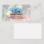 洗車ソープバブルのロゴ 名刺 (正面/裏面)