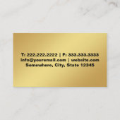 洗車ブラックと車の金ゴールドの詳細 名刺 (裏面)