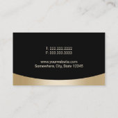 洗車ブラックと車の金ゴールドの詳細 名刺 (裏面)