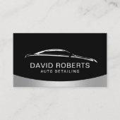 洗車ブラック&シルバー車ののオートディテリング 名刺 (正面)