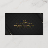 洗車ブラック&金ゴールド名刺 名刺 (裏面)