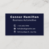 洗車ブルーの自動詳車の細モダン 名刺 (裏面)