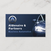 洗車ブルーの自動詳車の細モダン 名刺 (正面)