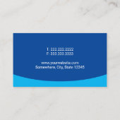 洗車ブルーの自動詳車の細モダン 名刺 (裏面)