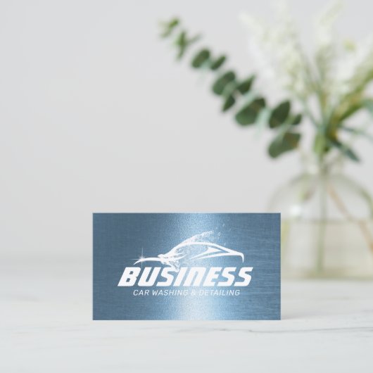 洗車ブルーの自動詳車の細王室の化 名刺 (スタンド正面)