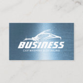 洗車ブルーの自動詳車の細王室の化 名刺 (正面)