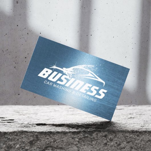洗車ブルーの自動詳車の細王室の化 名刺