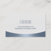 洗車ブルー&シルバー車ののオートディテリング 名刺 (裏面)