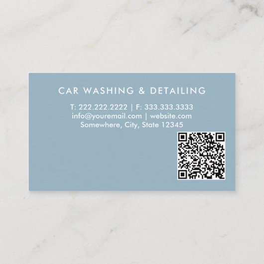 洗車プロフェッショナルの自動詳細車の 名刺 (裏面)