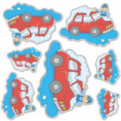 洗車マン シール (正面)