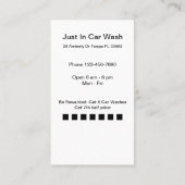 洗車ロイヤリティ報酬 名刺 (裏面)
