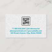 洗車ロゴの泡 |クリーニング | QR 名刺 (裏面)