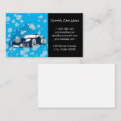 洗車ロゴ | クリーニングサービス | バブル 名刺 (正面/裏面)