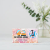 洗車ロゴ |スプレー |シャボン玉 名刺 (スタンド正面)