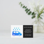 洗車ロゴ 名刺 (スタンド正面)