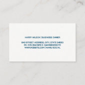 洗車ロゴ | 水スプラッシュ 名刺 (裏面)