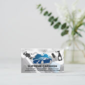 洗車ロゴ |自動サービスアイコン 名刺 (スタンド正面)