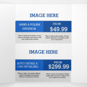 洗車三折パンフレット販促テンプレート 三つ折りカード (内部中)