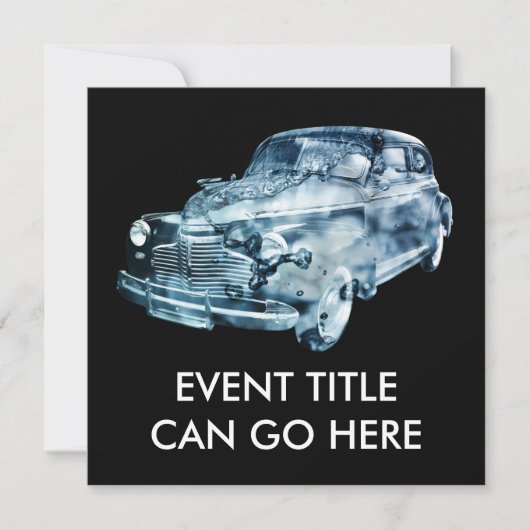 洗車二重露出 招待状 (正面)