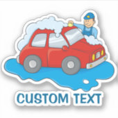 洗車人 シール (正面)