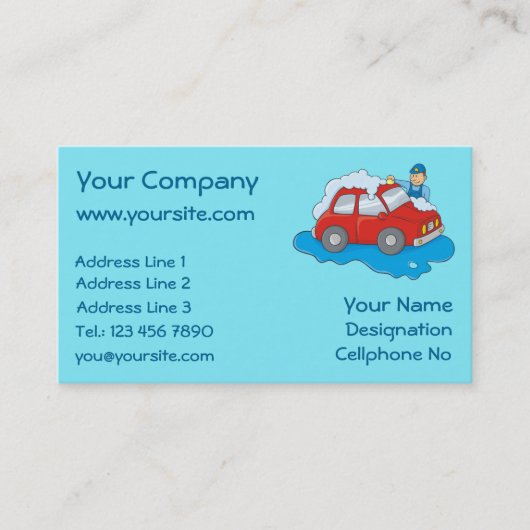 洗車人 名刺 (正面)