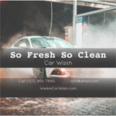 洗車会社の自動車広告事業 シール (正面)