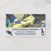 洗車労働者の乾燥 | オートバフ研磨 名刺 (正面)