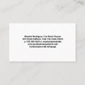 洗車労働者の清掃 | 自動ディテリング 名刺 (裏面)