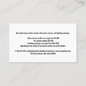 洗車労働者 | シャボン 名刺 (裏面)