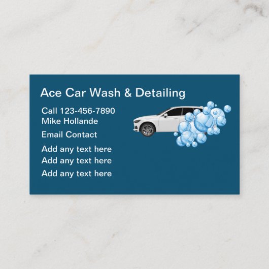 洗車及び名刺の詳細 名刺 (正面)