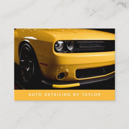 洗車場の修理を絵を描詳細する自動 名刺 (正面)