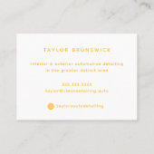 洗車場の修理を絵を描詳細する自動 名刺 (裏面)