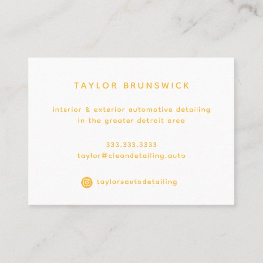 洗車場の修理を絵を描詳細する自動 名刺 (裏面)