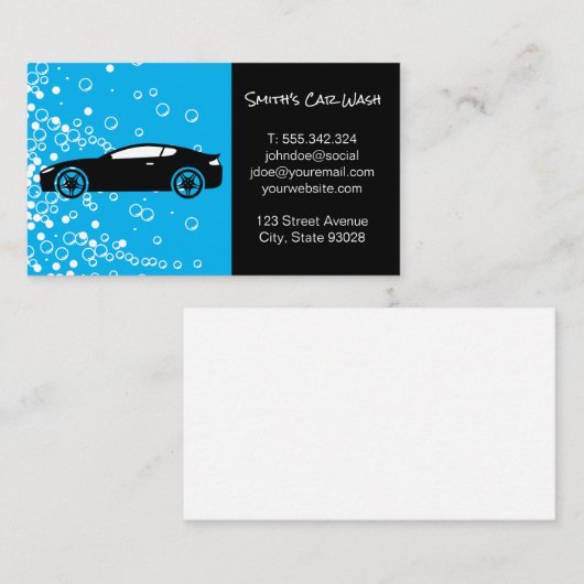 洗車場 | クリーニングサービス | スポーツカー 名刺 (正面/裏面)