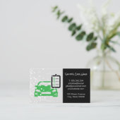 洗車場 |チェックリスト | クリーニングサービス 名刺 (スタンド正面)