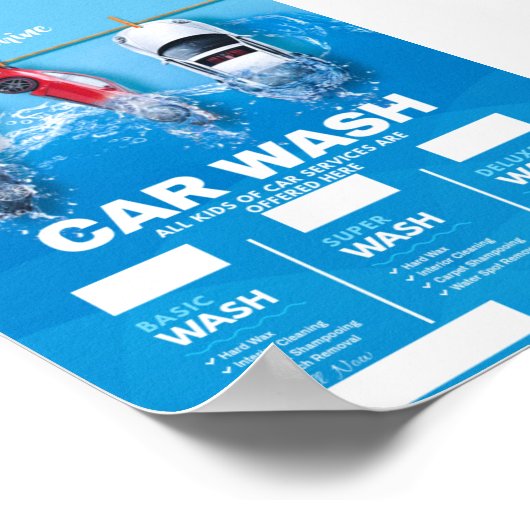 洗車場 ポスター (角)