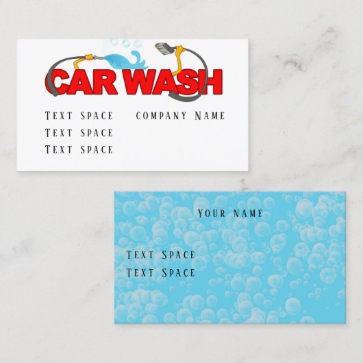 洗車場 名刺 (正面/裏面)