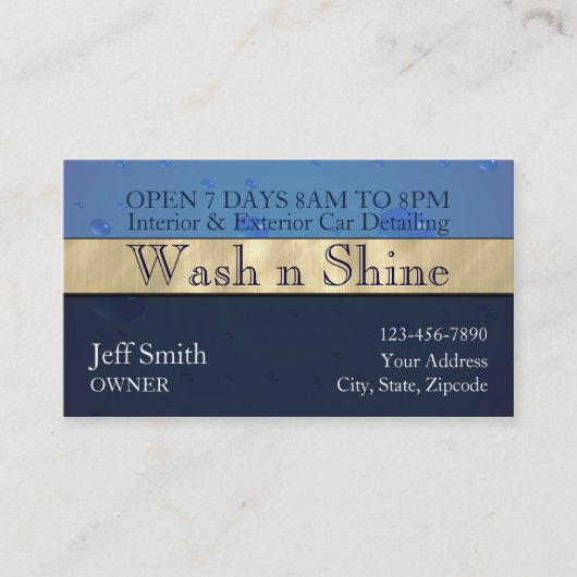 洗車場 名刺 (正面)