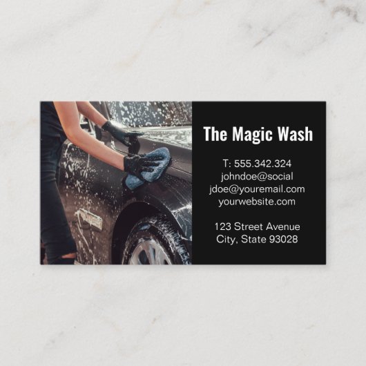 洗車場 名刺 (正面)