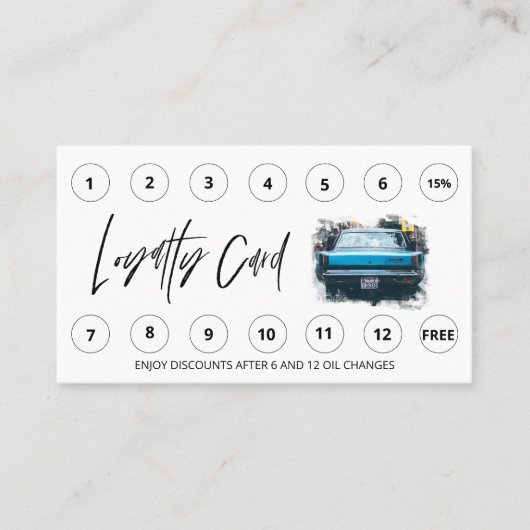 *~*洗車場 – 油QRロゴ特典 ロイヤリティカード (正面)