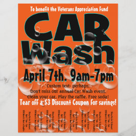 洗車場。洗車場。カスタマイズ可能なプロモーションフライヤー チラシ