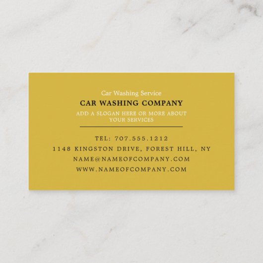 洗車場、洗車場、洗車サービス 名刺 (裏面)