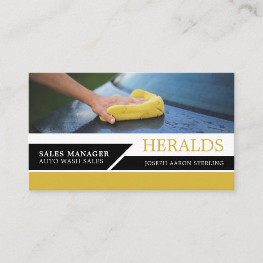 洗車場、洗車場、洗車サービス 名刺 (正面)