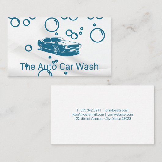 洗車場 | 自動クリーニング名刺 名刺 (正面/裏面)