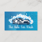 洗車場 | 自動クリーニング | スポーツカーシャボン玉 名刺 (正面)