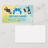 洗車場 |自動サービス |供給のクリーニング 名刺 (正面/裏面)