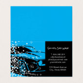 洗車場 |自動車の詳細 |クリーニングサービス 名刺 (外部フラット)