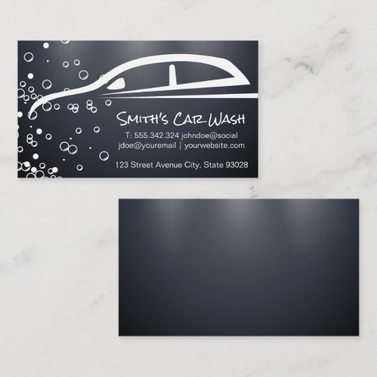 洗車場 | 自動車の詳細 | シャボン 名刺 (正面/裏面)